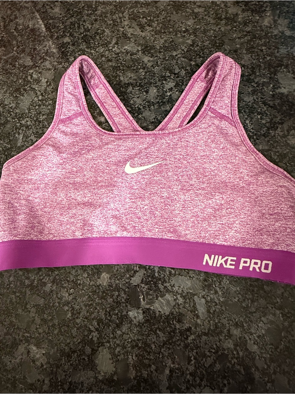 Nike Pink Heather Racerback Sports Bra
